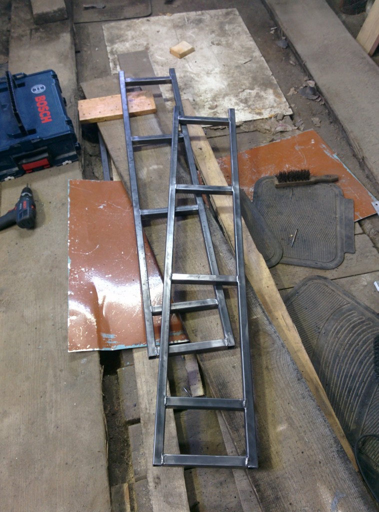 Bookshelf sides welded