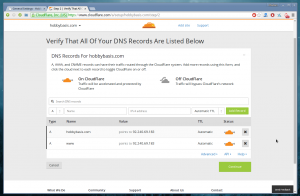 CloudFlare DNS records