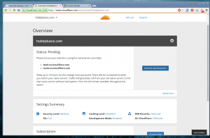 Recheck Nameservers at CloudFlare