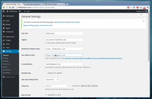 Wordpress settings